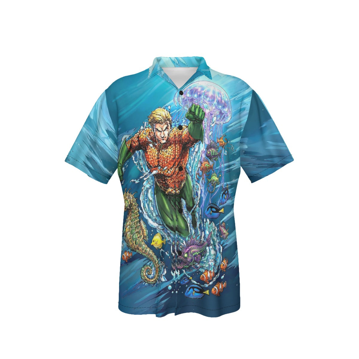 AQUAMAN GO All Over Print Shirt & Tank Top - ORIGINAL ART
