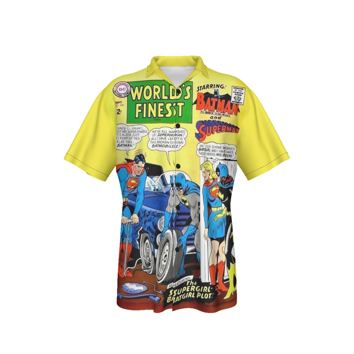 WORLD'S FINEST 169 ALL OVER PRINT SHIRT AND TANK TOP- SUPERGIRL BATGIRL