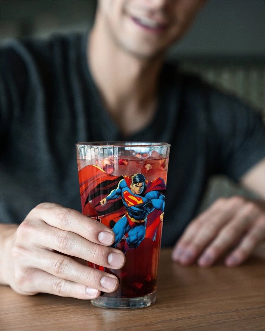 SUPERMAN EARTH 1 READY Pint Glass (with Free Shipping)