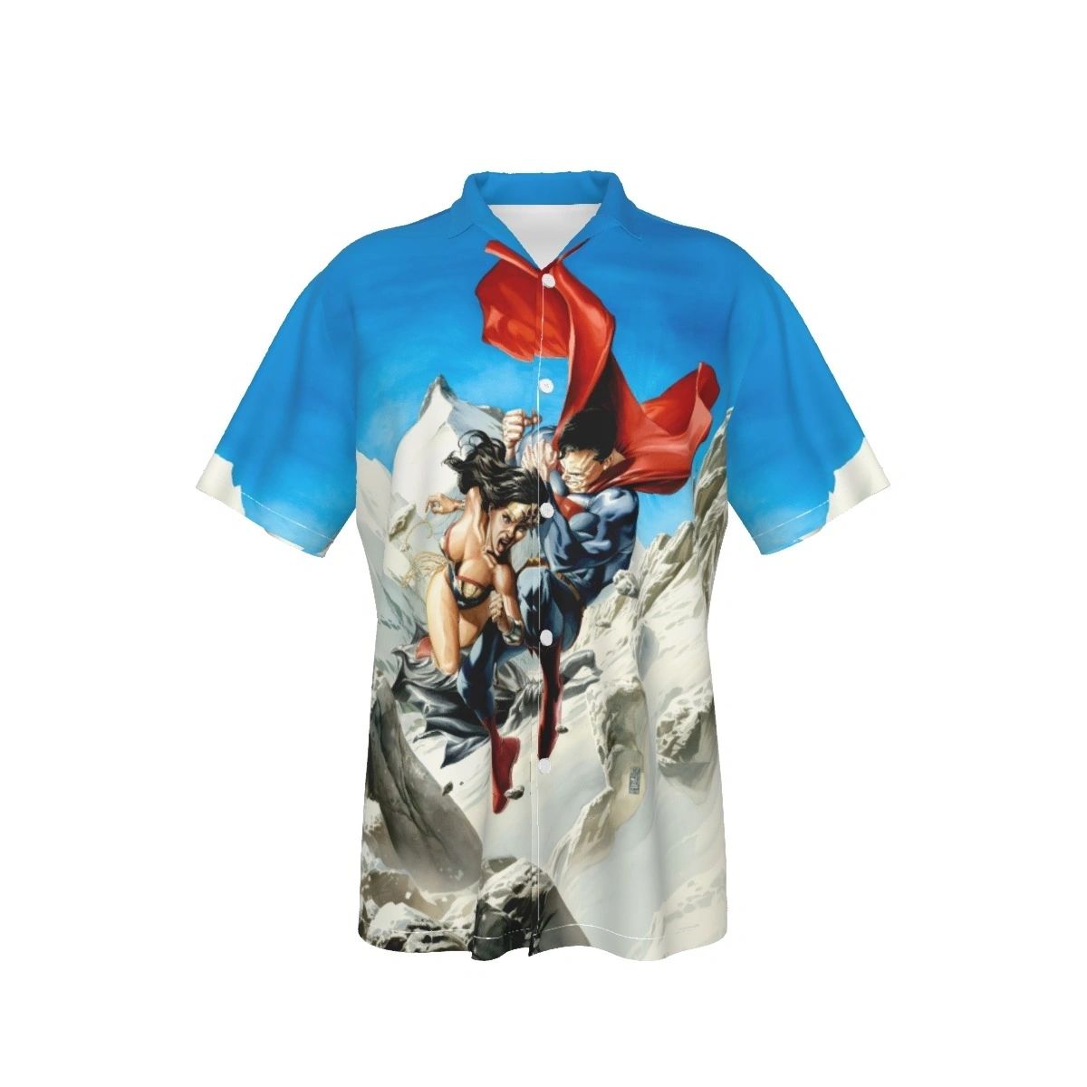 GREATEST BATTLES SUPERMAN VS WONDER WOMAN ALL OVER SHIRT AND TANK TOP