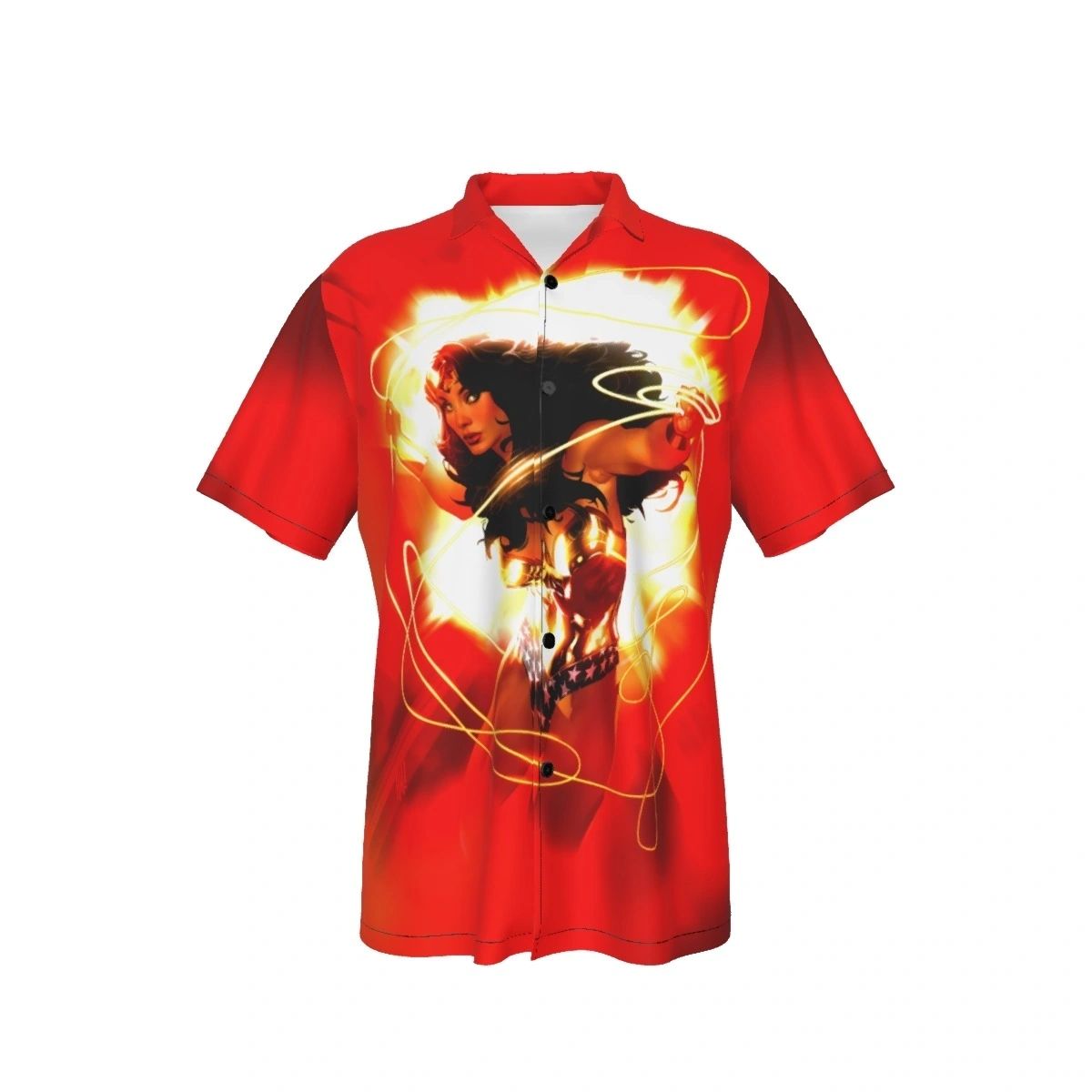 WONDER WOMAN RED ALL OVER PRINT SHIRT AND TANK TOP - ADAM HUGHS