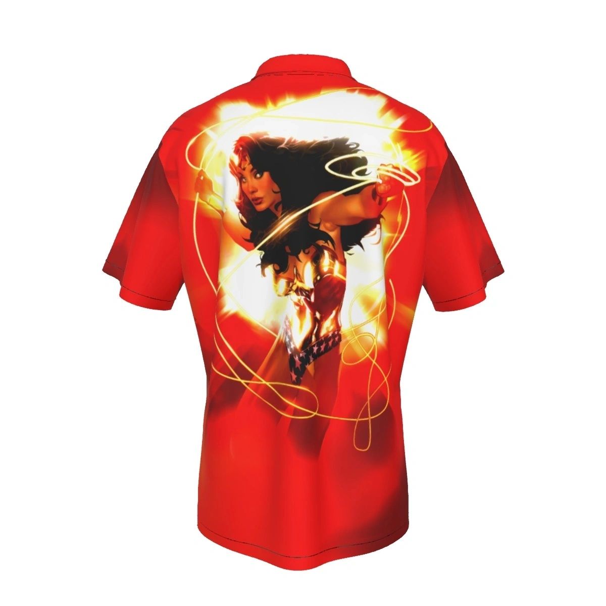 WONDER WOMAN RED ALL OVER PRINT SHIRT AND TANK TOP - ADAM HUGHS