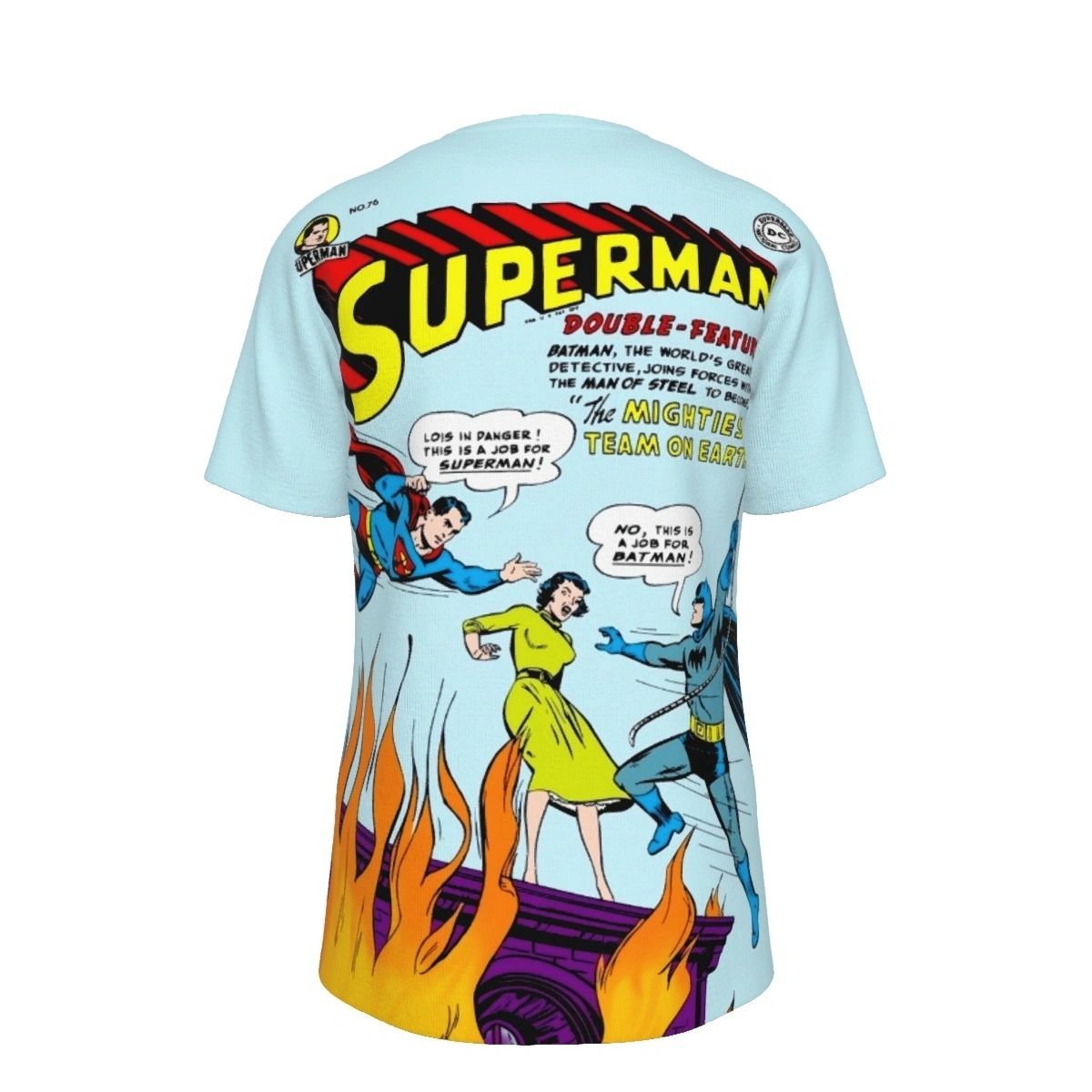 SUPERMAN 76 ALL OVER PRINT SHIRT AND TANK TOP - SUPERMAN MEETS BATMAN FOR THE 1ST TIME