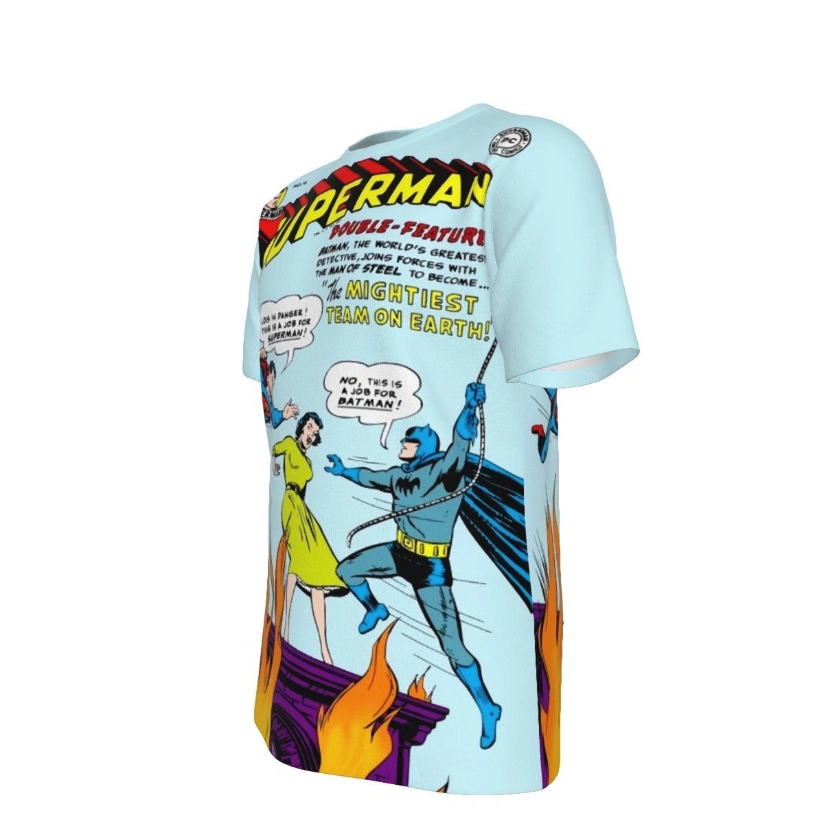 SUPERMAN 76 ALL OVER PRINT SHIRT AND TANK TOP - SUPERMAN MEETS BATMAN FOR THE 1ST TIME