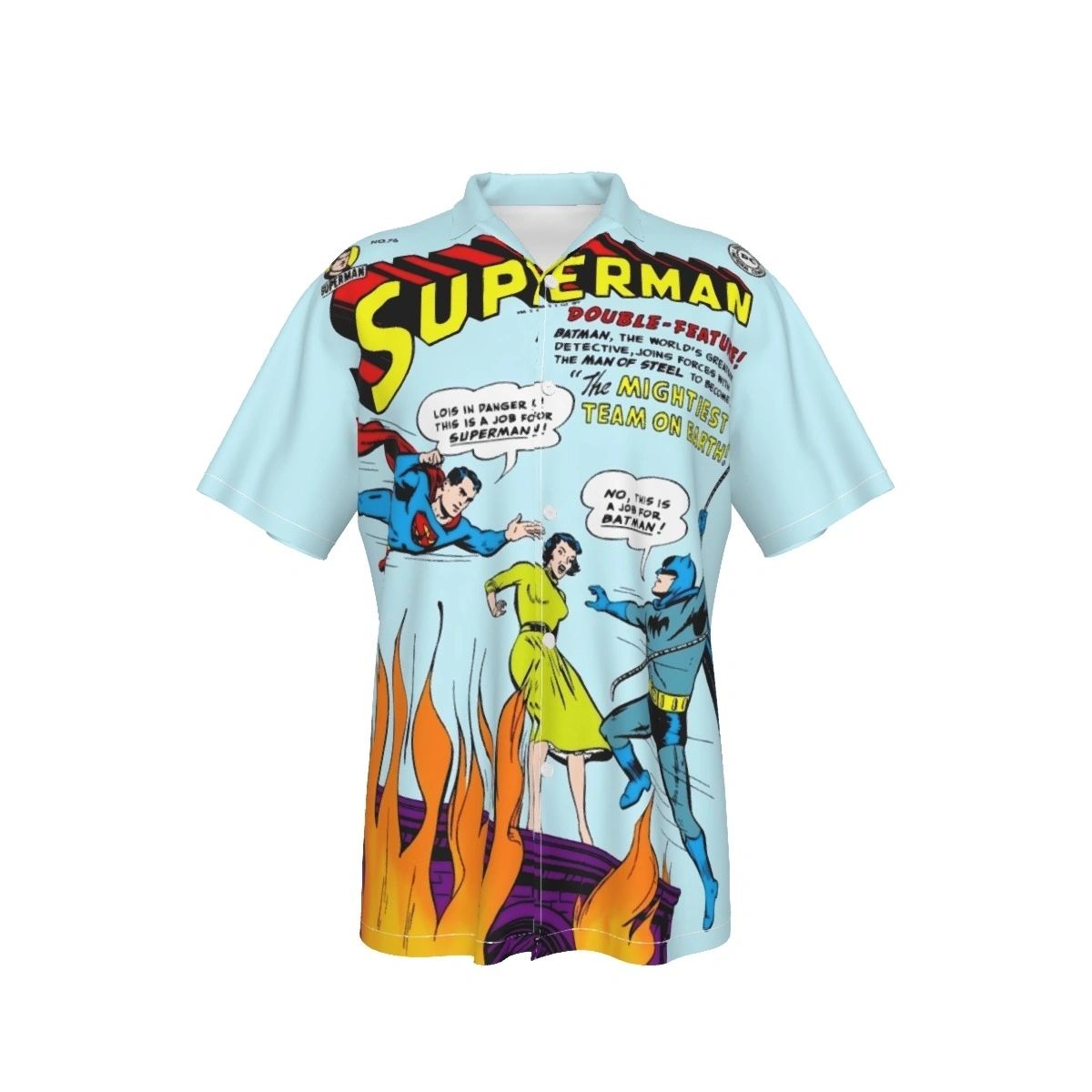 SUPERMAN 76 ALL OVER PRINT SHIRT AND TANK TOP - SUPERMAN MEETS BATMAN FOR THE 1ST TIME