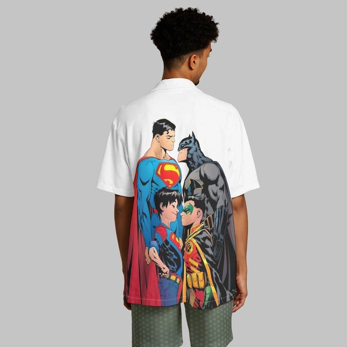 SUPERMAN BATMAN AND SONS ALL OVER PRINT SHIRT AND TANK TOP