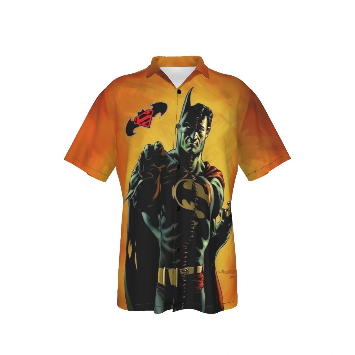 COMPOSITE SUPERMAN ALL OVER PRINT SHIRT AND TANK TOP - BERNIE WRIGHTSON ART