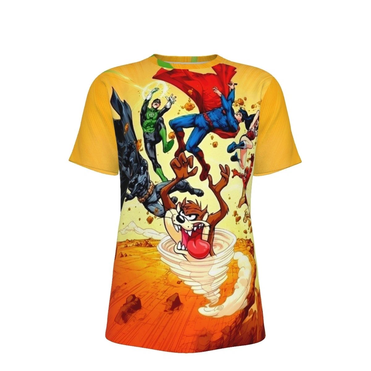 TASMANIAN DEVIL VS JLA ALL OVER PRINT SHIRT AND TANK TOP