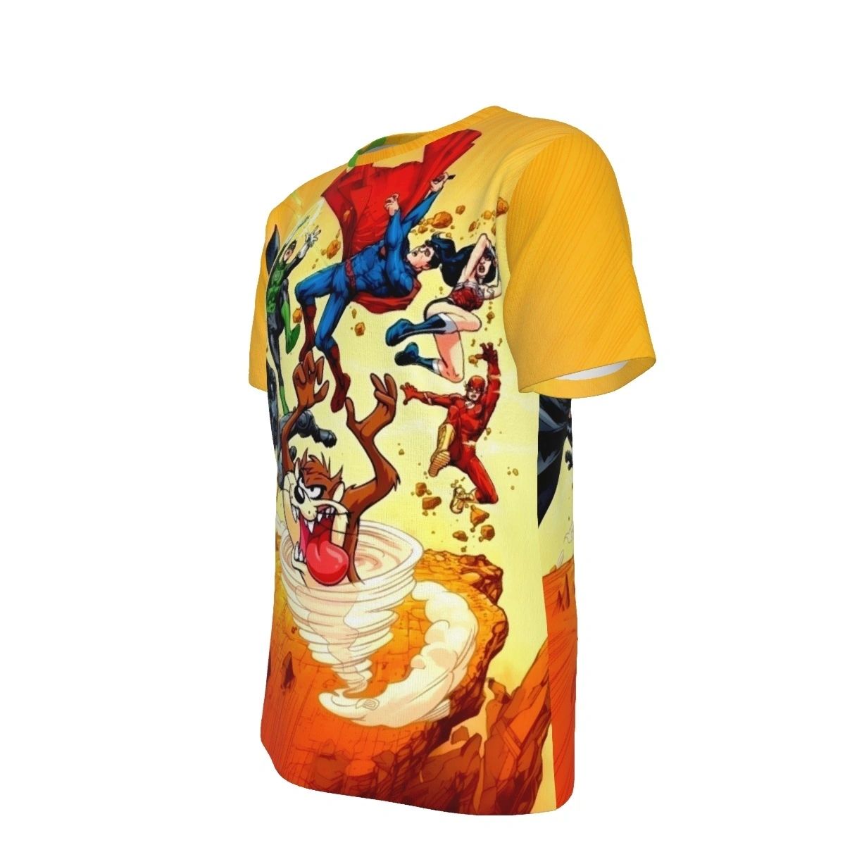 TASMANIAN DEVIL VS JLA ALL OVER PRINT SHIRT AND TANK TOP