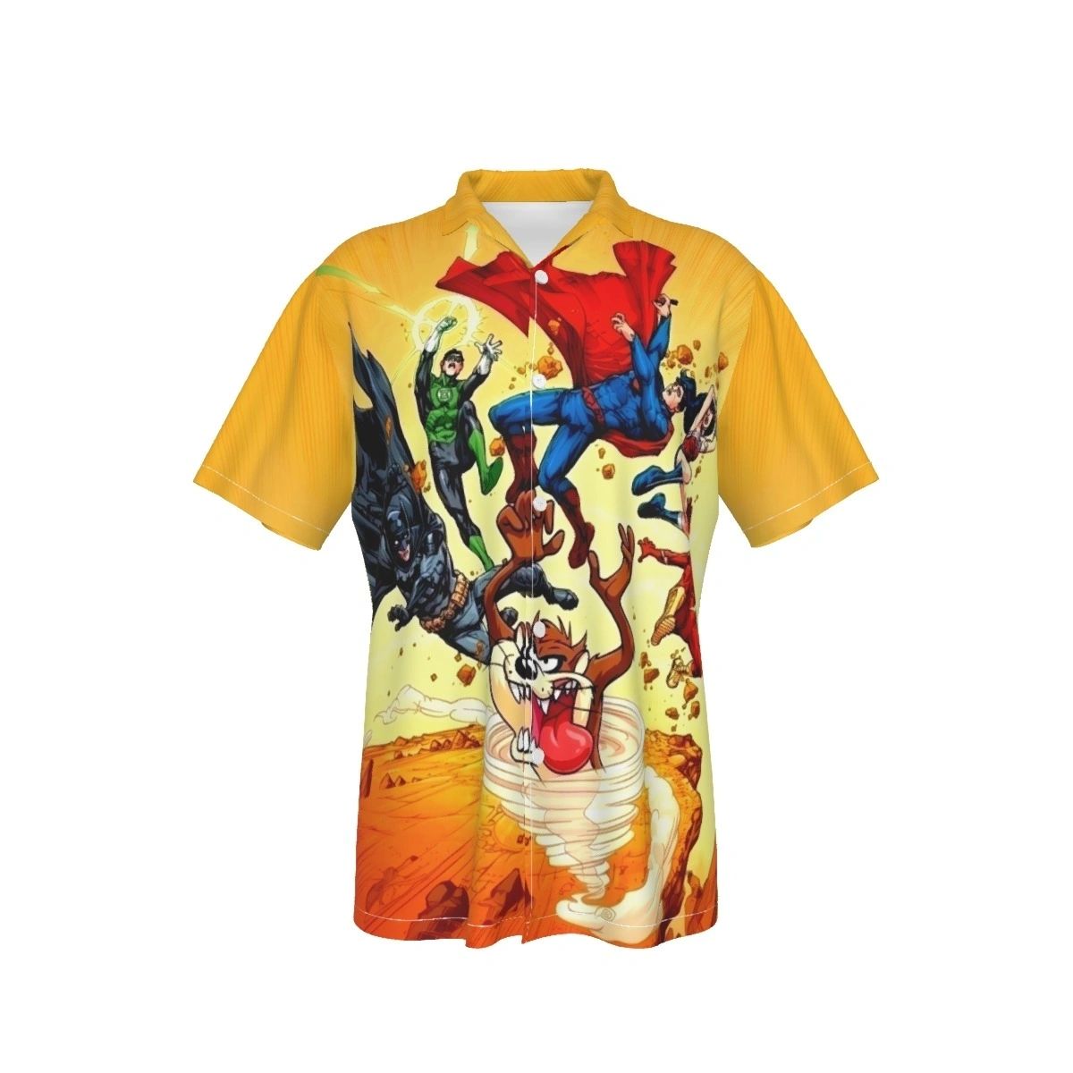 TASMANIAN DEVIL VS JLA ALL OVER PRINT SHIRT AND TANK TOP
