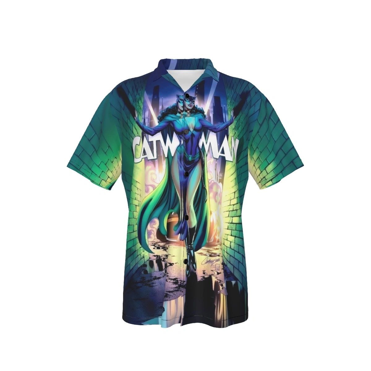 CATWOMAN 80 ALL OVER PRINT SHIRT AND TANK TOP