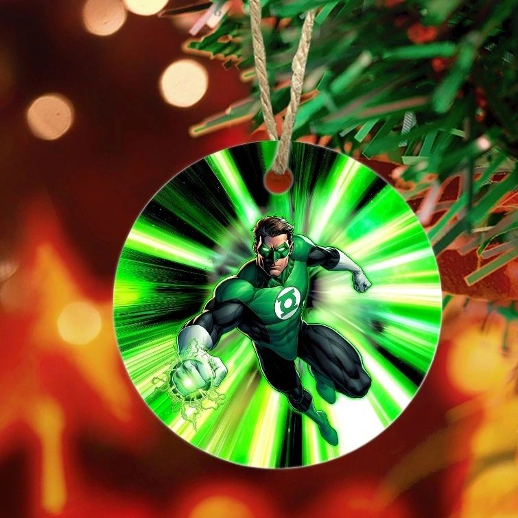 HAL JORDAN GREEN LANTERN READY CHRISTMAS TREE ORNAMENT