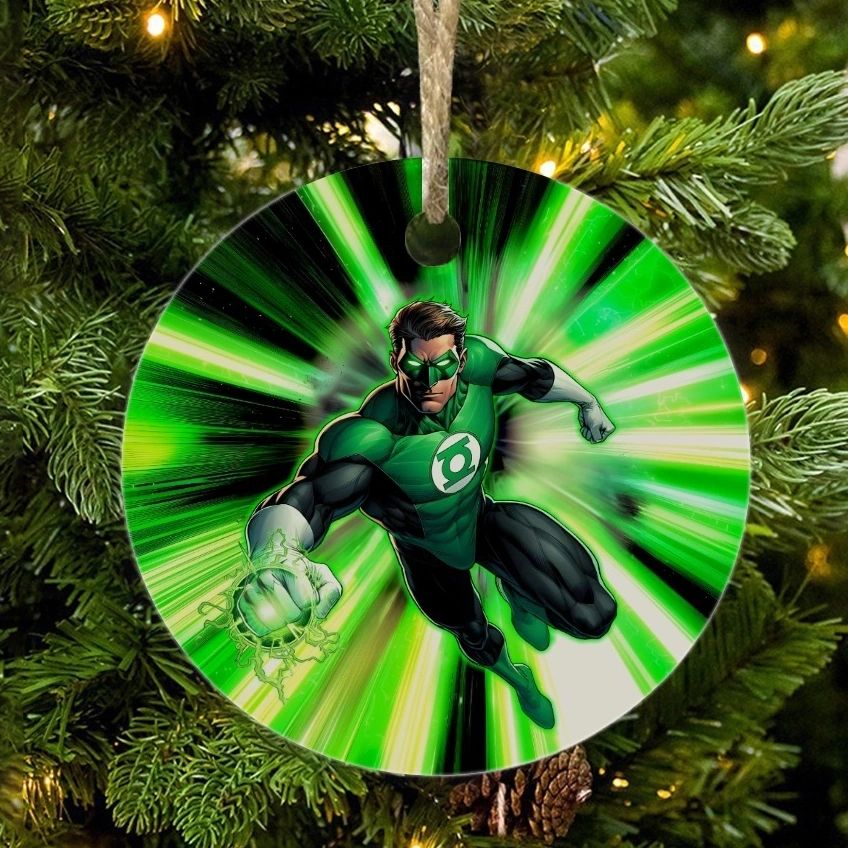 HAL JORDAN GREEN LANTERN READY CHRISTMAS TREE ORNAMENT