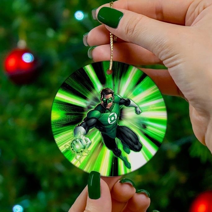HAL JORDAN GREEN LANTERN READY CHRISTMAS TREE ORNAMENT