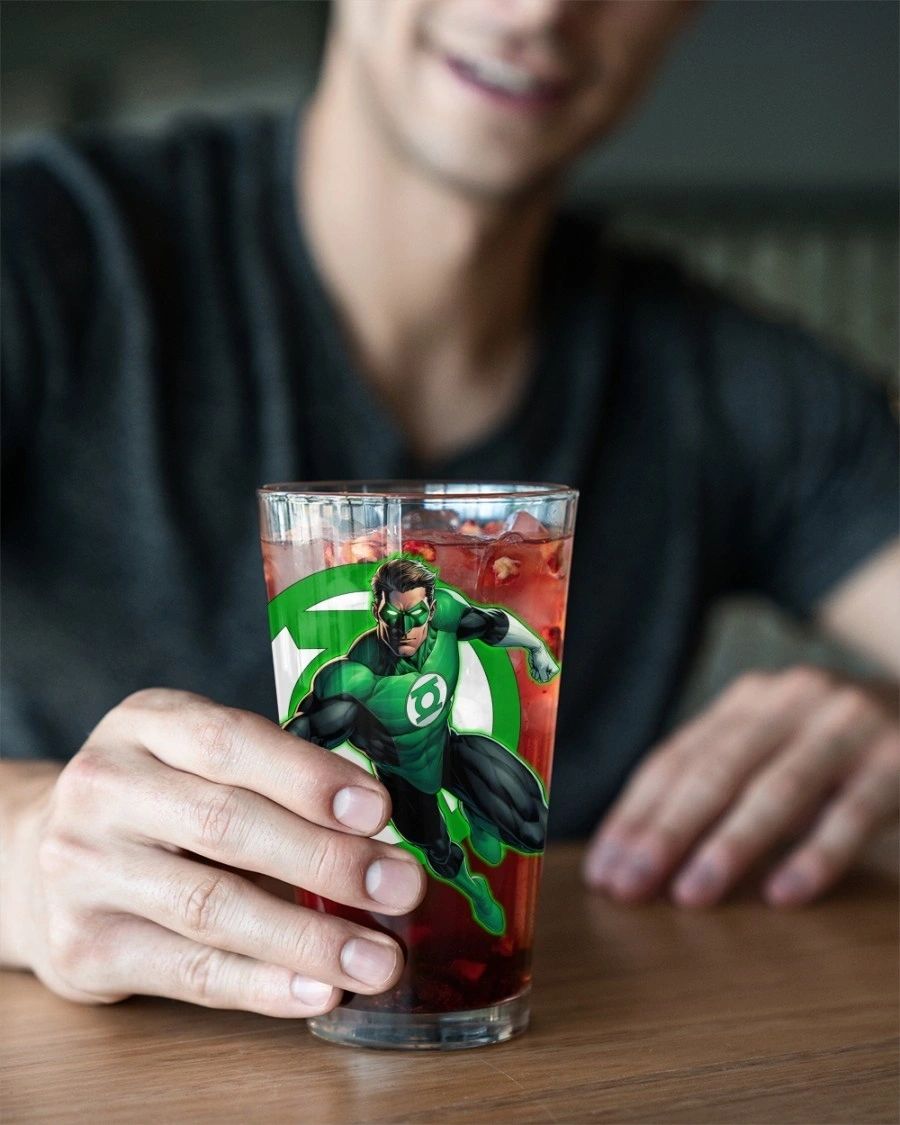 HAL JORDAN GREEN LANTERN READY Pint Glass (with Free Shipping)