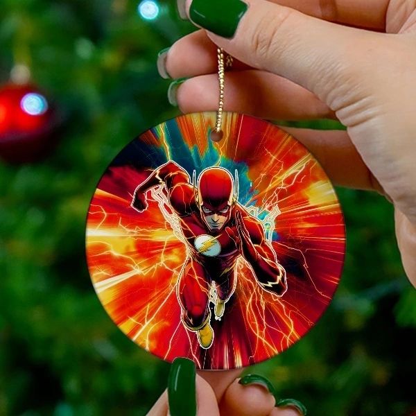 THE FLASH EARTH 1 READY CHRISTMAS TREE ORNAMENT - BARRY ALLEN