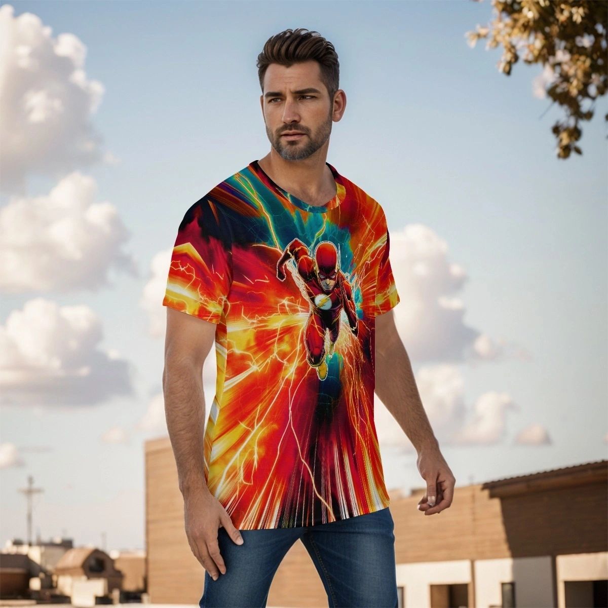 FLASH EARTH 1 READY ALL OVER PRINT SHIRT AND TANK TOP - BARRY ALLEN