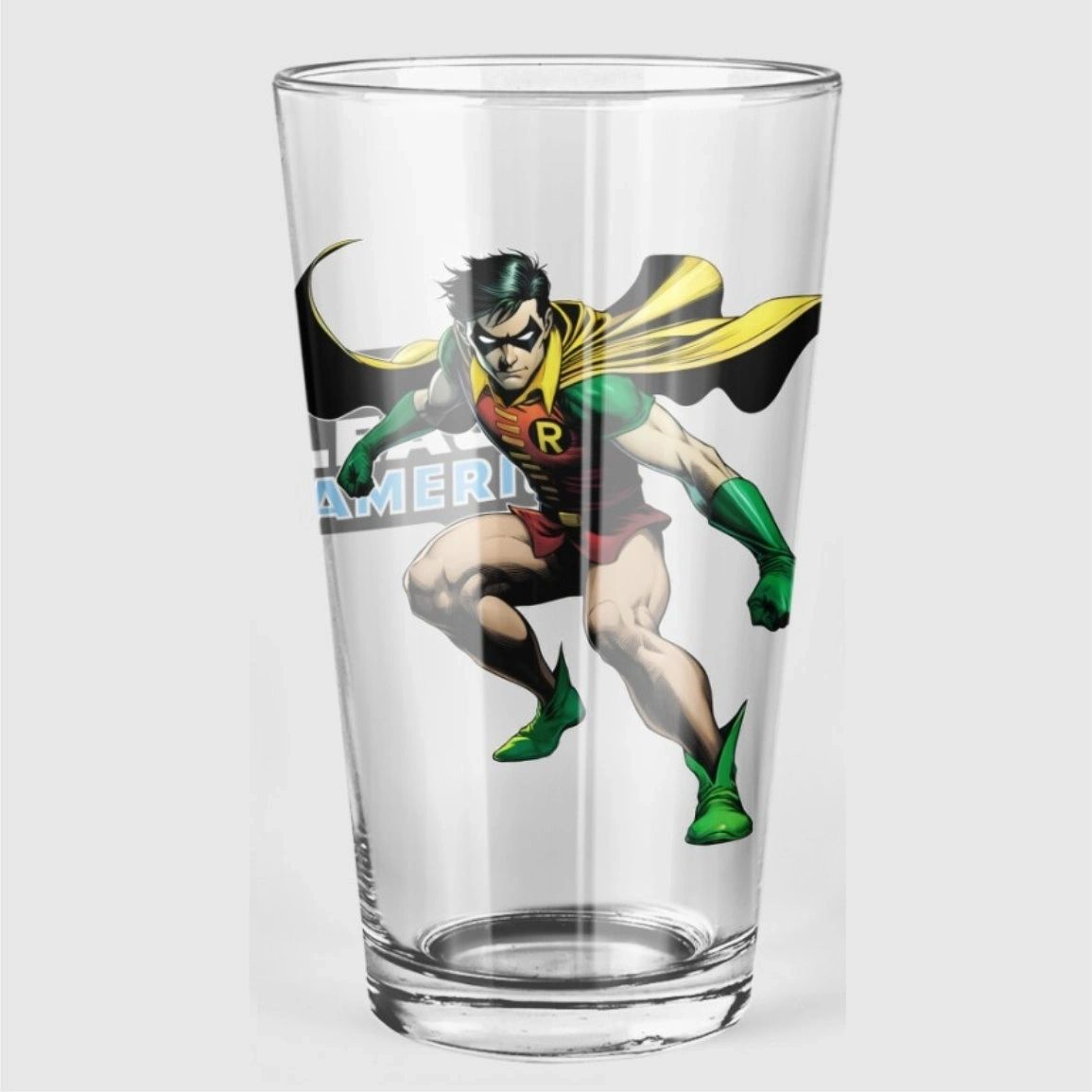 ROBIN THE BOY WONDER READY Pint Glass (with Free Shipping) - JLA READY
