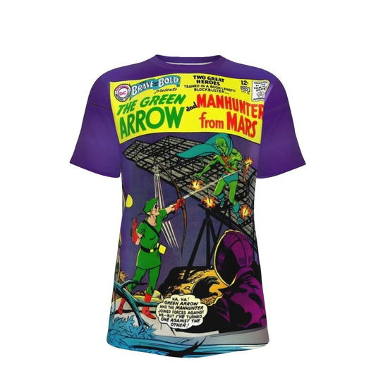BRAVE AND THE BOLD 50 ALL OVER PRINT SHIRT AND TANK TOP - MARTIAN MANHUNTER GREEN ARROW