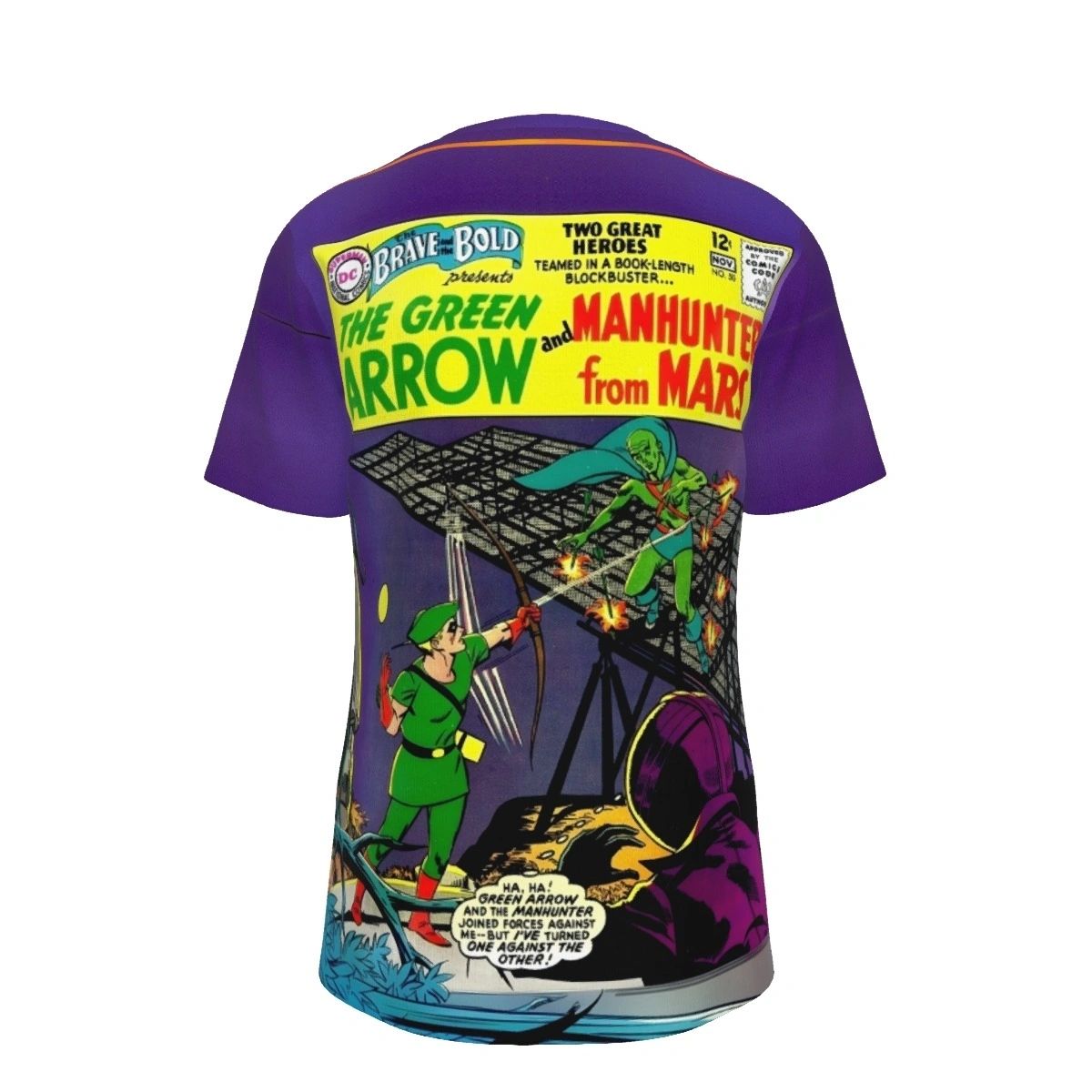 BRAVE AND THE BOLD 50 ALL OVER PRINT SHIRT AND TANK TOP - MARTIAN MANHUNTER GREEN ARROW