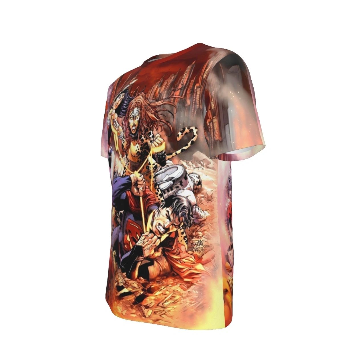 WONDER WOMAN JLA VS CHEETAHL ALL OVER PRINT SHIRT AND TANK TOP -TONY DANIELS