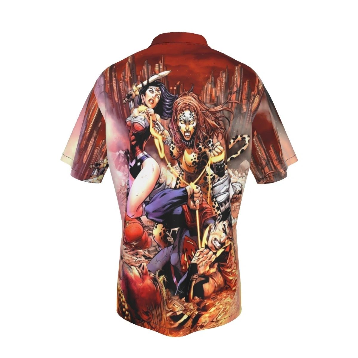 WONDER WOMAN JLA VS CHEETAHL ALL OVER PRINT SHIRT AND TANK TOP -TONY DANIELS