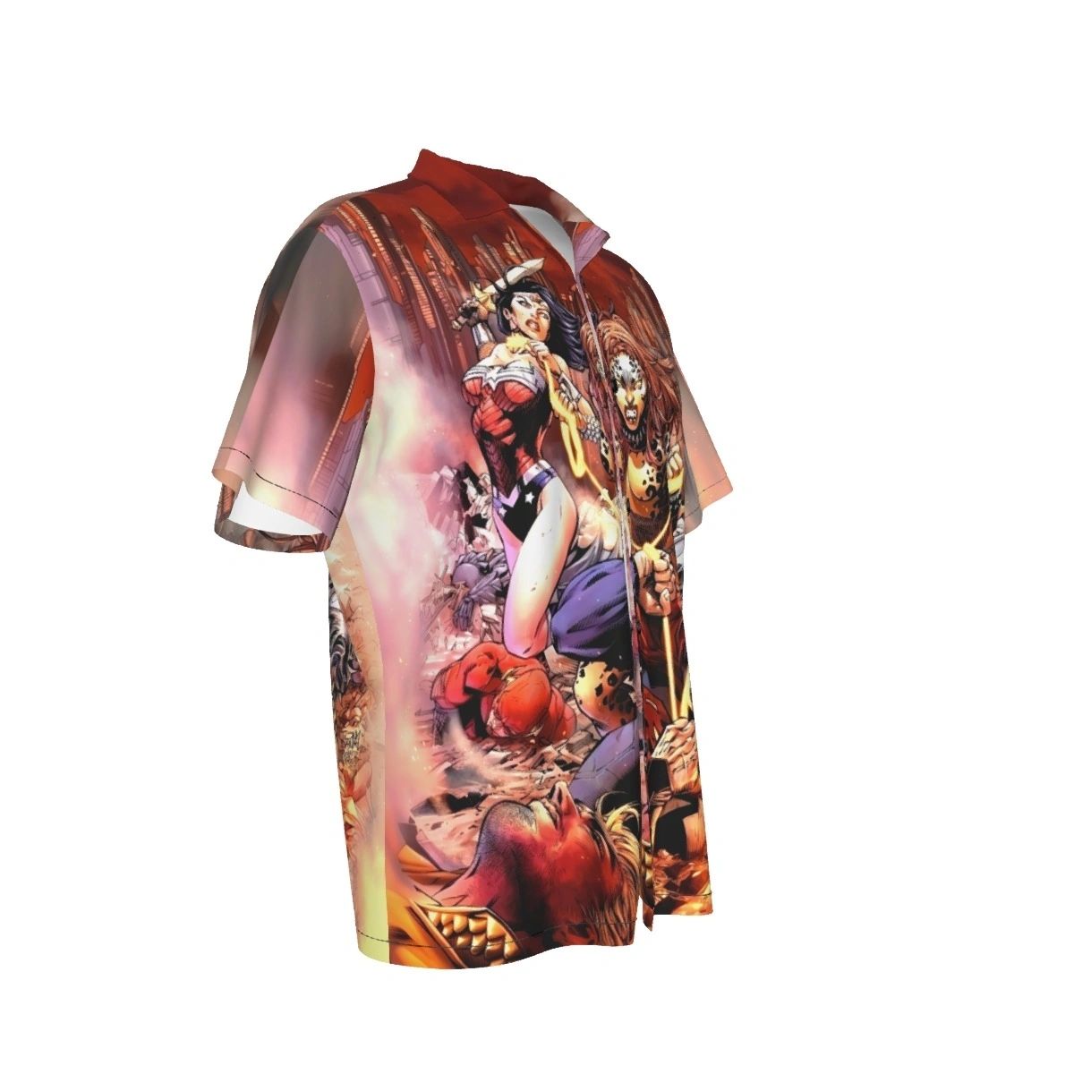 WONDER WOMAN JLA VS CHEETAHL ALL OVER PRINT SHIRT AND TANK TOP -TONY DANIELS
