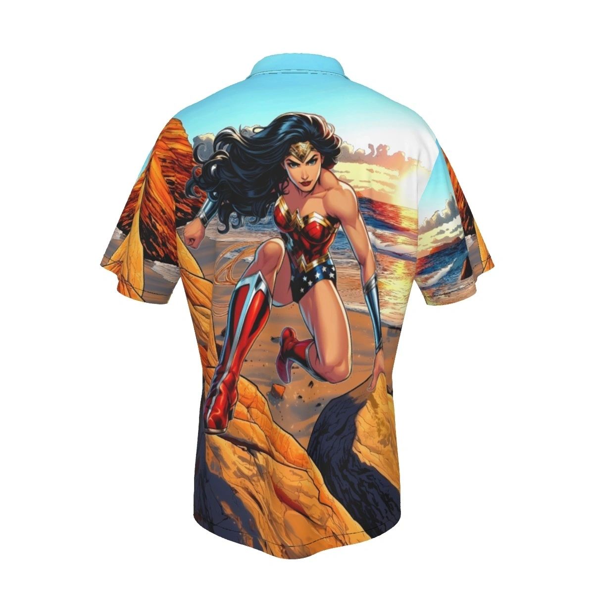 WONDER WOMAN EARTH 1 READY ALL OVER PRINT SHIRT AND TANK TOP