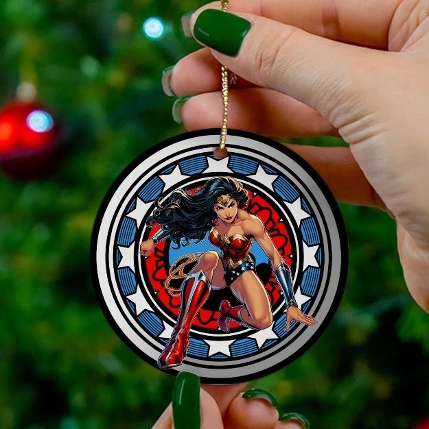 WONDER WOMAN EARTH 1 READY READY CHRISTMAS TREE ORNAMENT