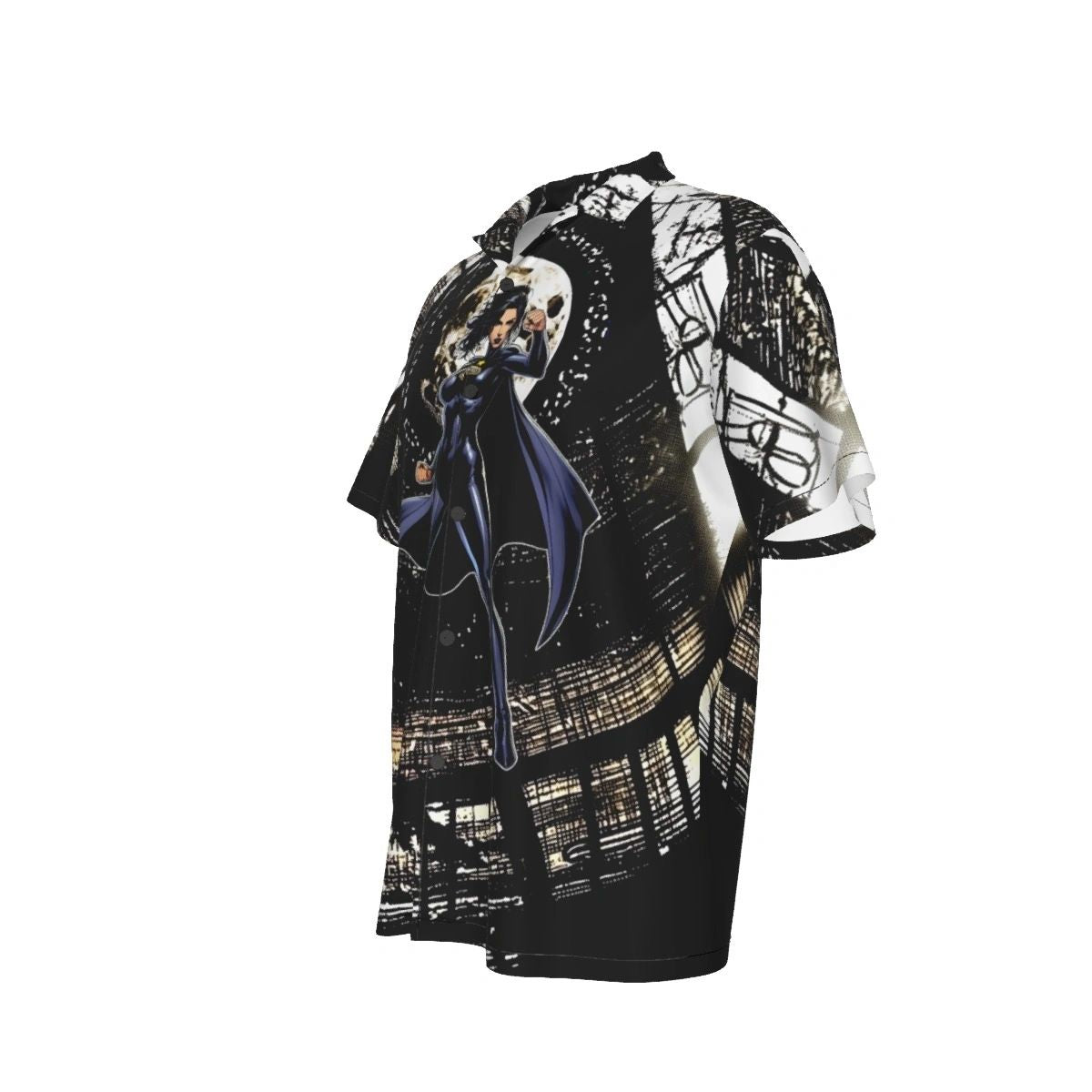 LYDDA JATH NIGHT GIRL READY ALL OVER PRINT SHIRT
