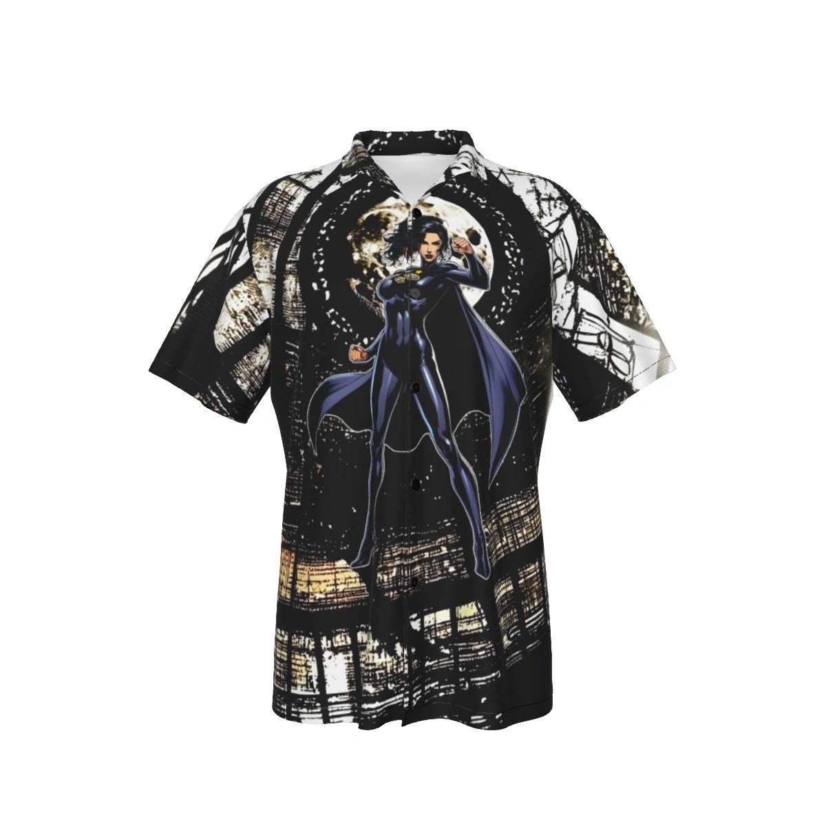 LYDDA JATH NIGHT GIRL READY ALL OVER PRINT SHIRT