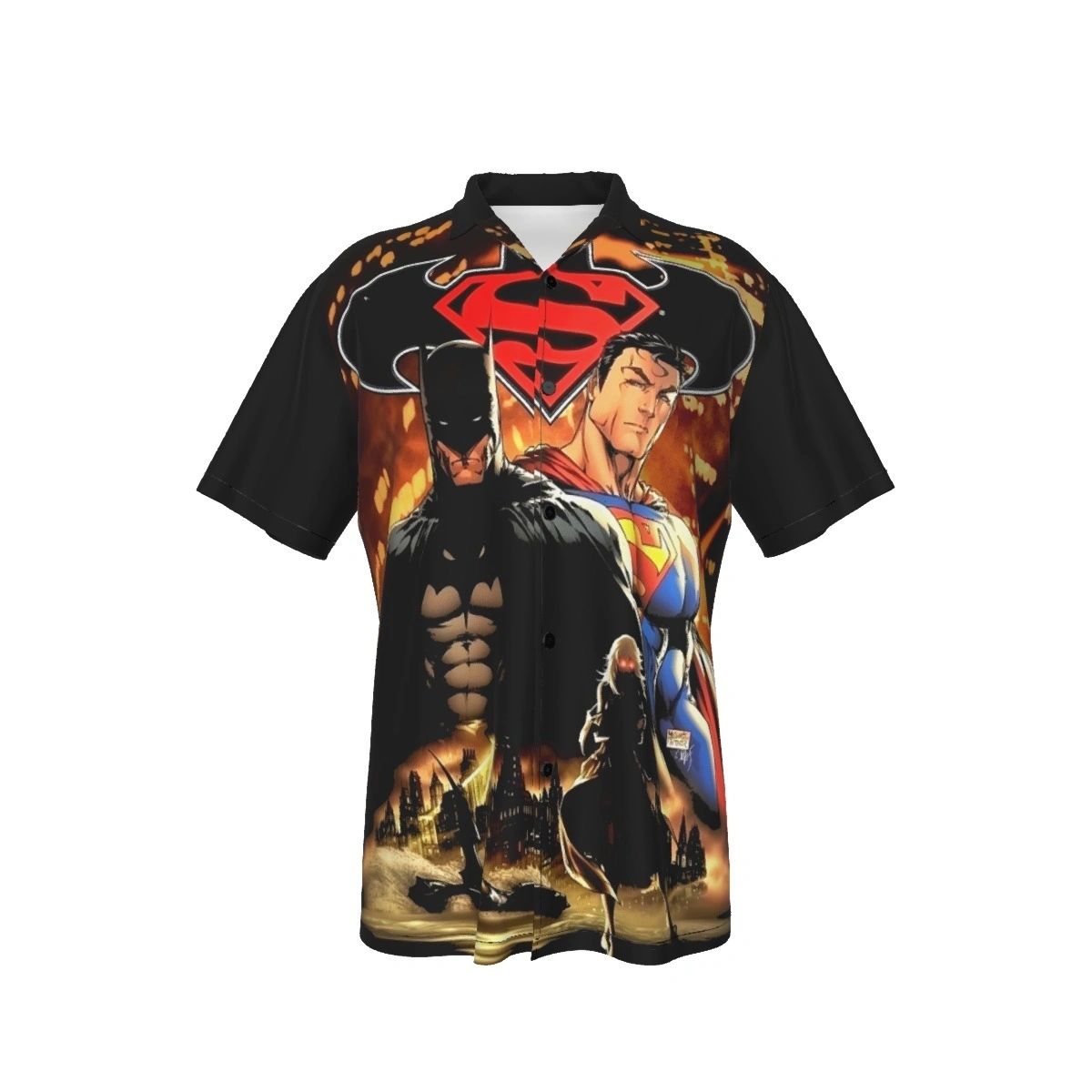 SUPERMAN BATMAN 8 ALL OVER PRINT SHIRT - MICHAEL TURNER
