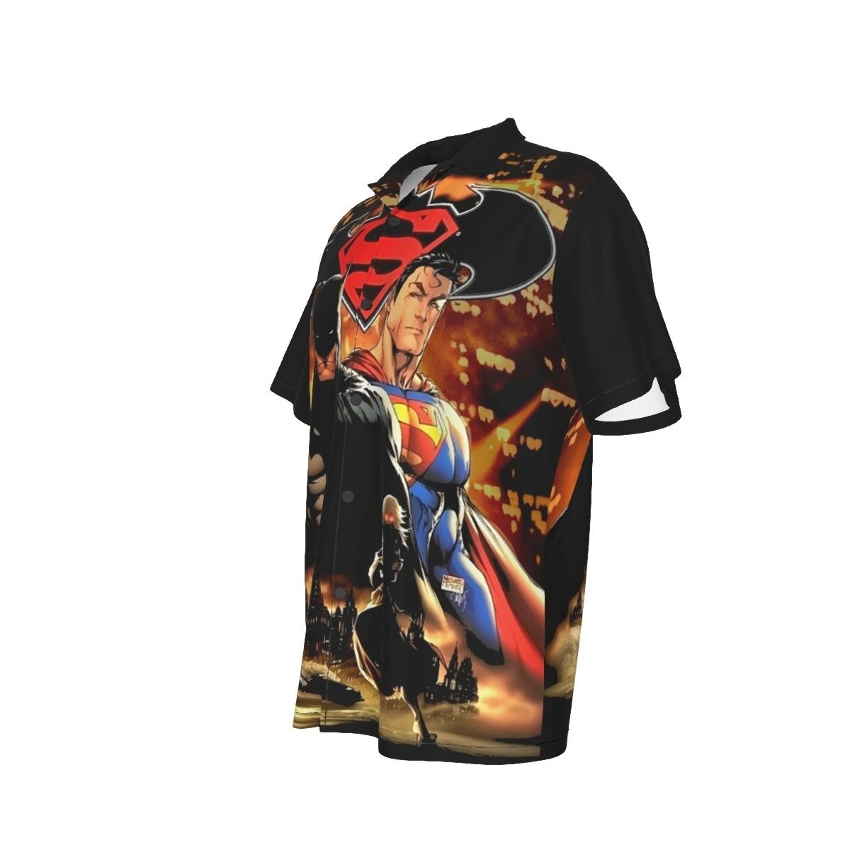 SUPERMAN BATMAN 8 ALL OVER PRINT SHIRT - MICHAEL TURNER