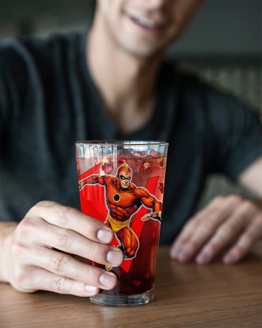 CRIMSON AVENGER READY Pint Glass (with Free Shipping) -7 SOLDIERS OF VICTORY