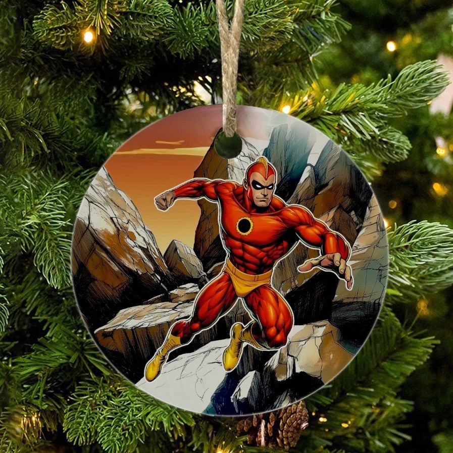 CRIMSON AVENGER READY READY CHRISTMAS TREE ORNAMENT
