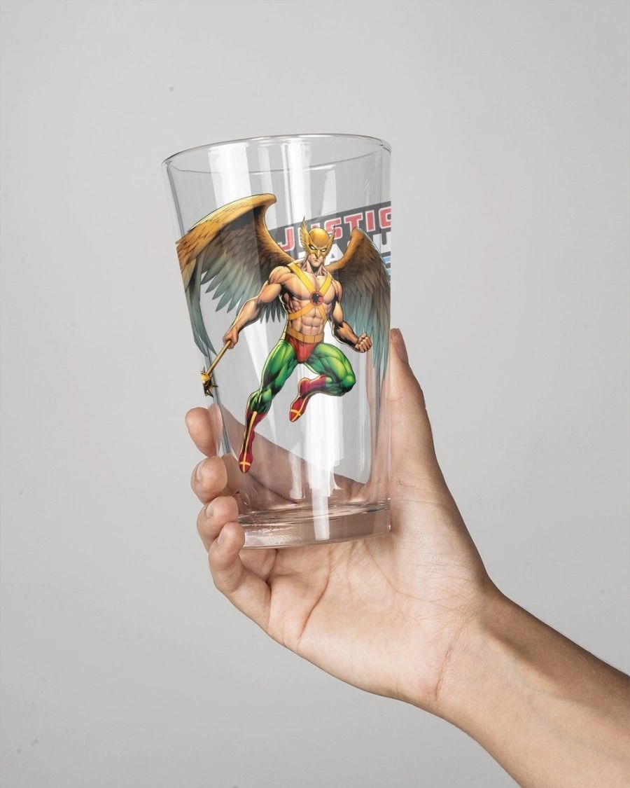 HAWKMAN EARTH 2 READY Pint Glass (with Free Shipping) -JLA