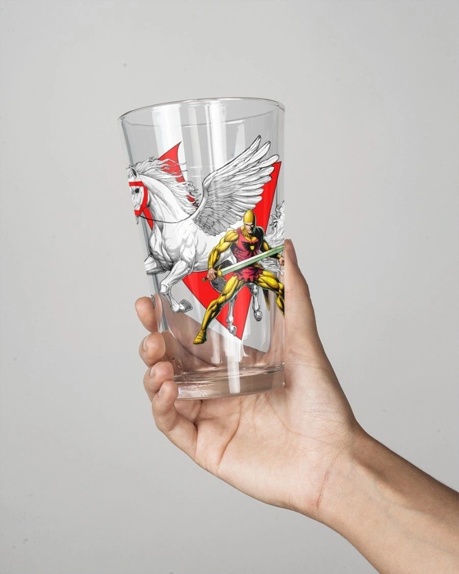 SHINING KNIGHT READY Pint Glass (with Free Shipping) -7 SOLDIERS OF VICTORY
