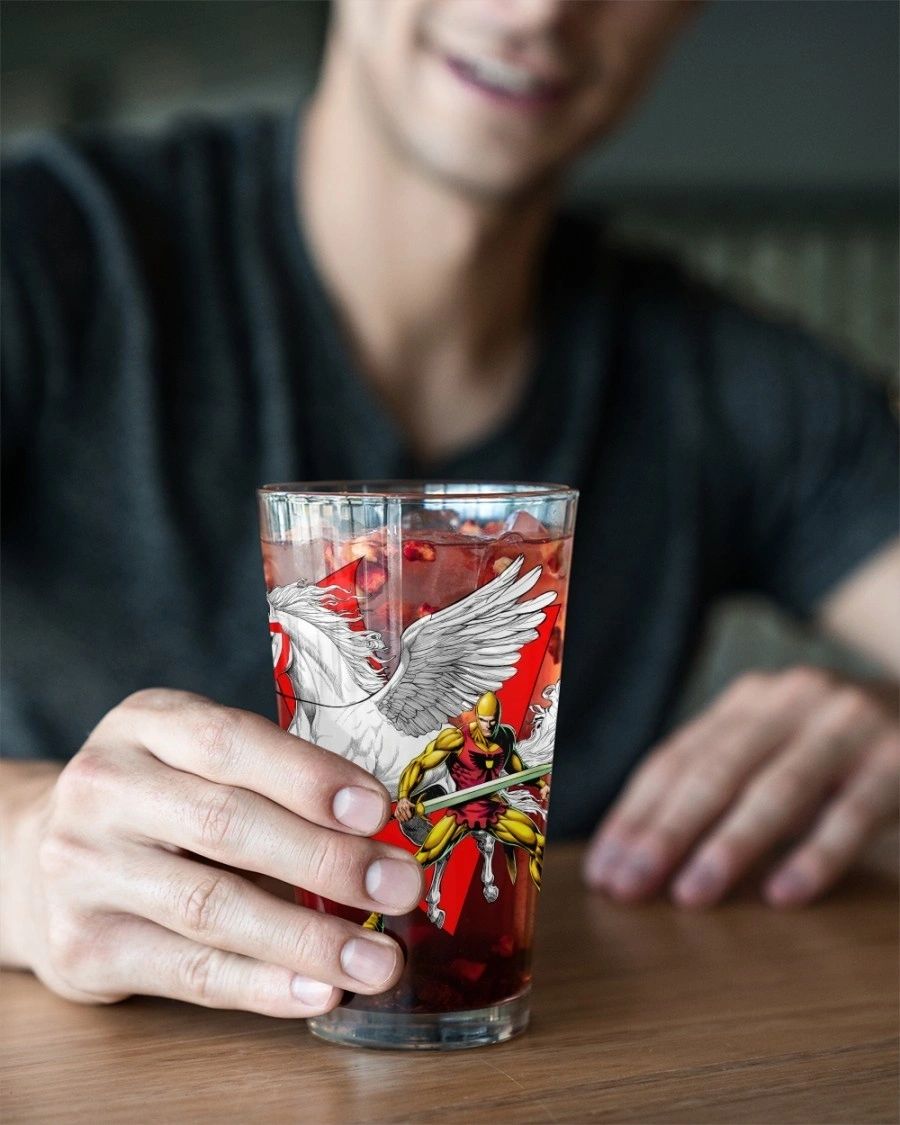 SHINING KNIGHT READY Pint Glass (with Free Shipping) -7 SOLDIERS OF VICTORY
