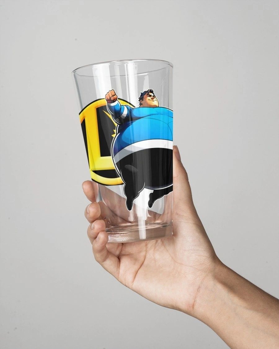 CHUCK TAINE READY Pint Glass (with Free Shipping) -LEGION OF SUPERHEROES