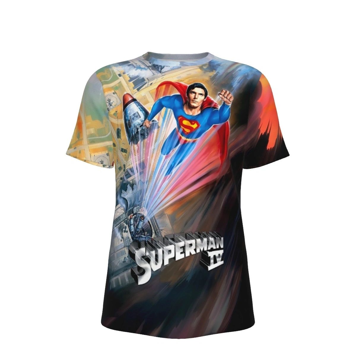 SUPERMAN 4 MOVIE POSTER ALL OVER PRINT SHIRT