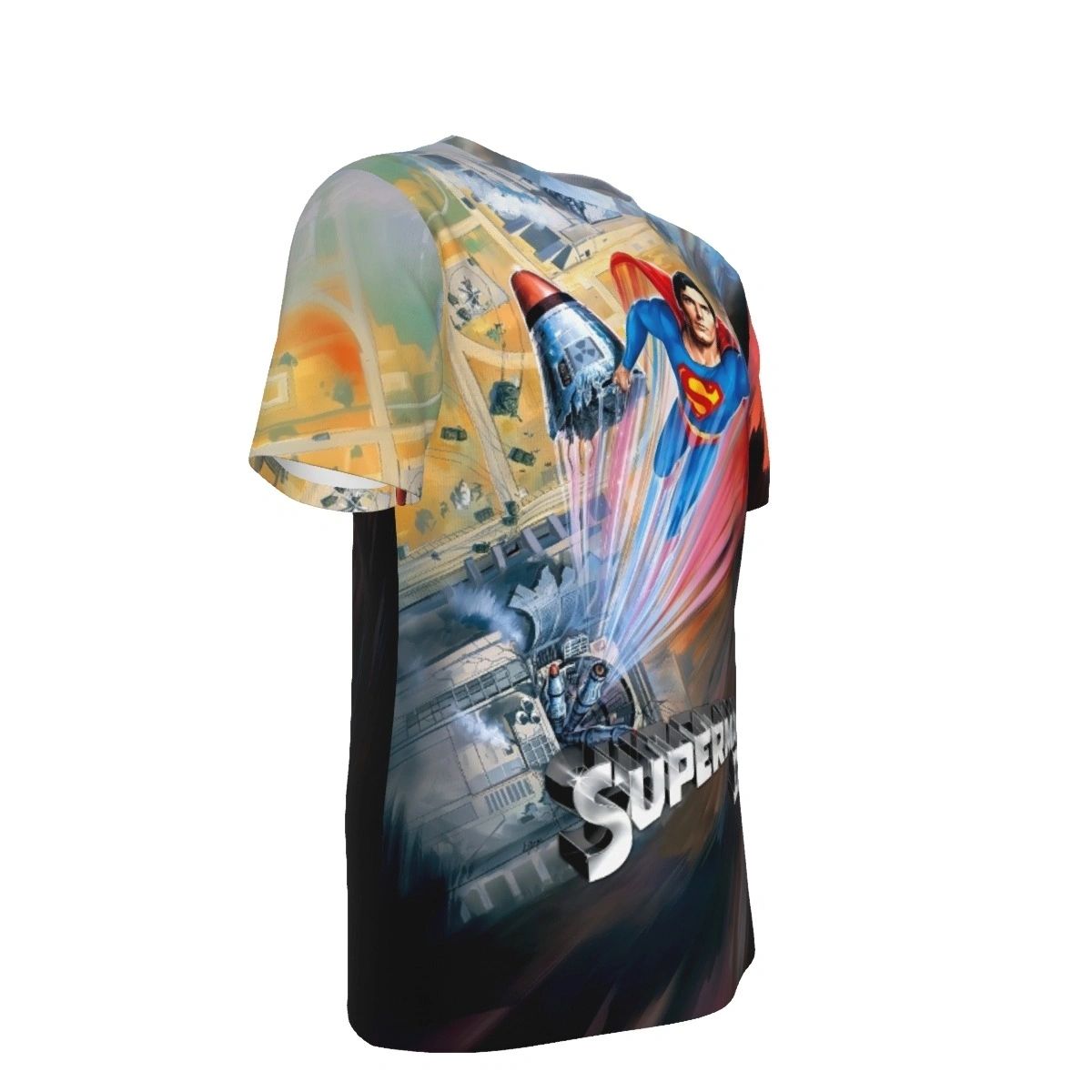 SUPERMAN 4 MOVIE POSTER ALL OVER PRINT SHIRT