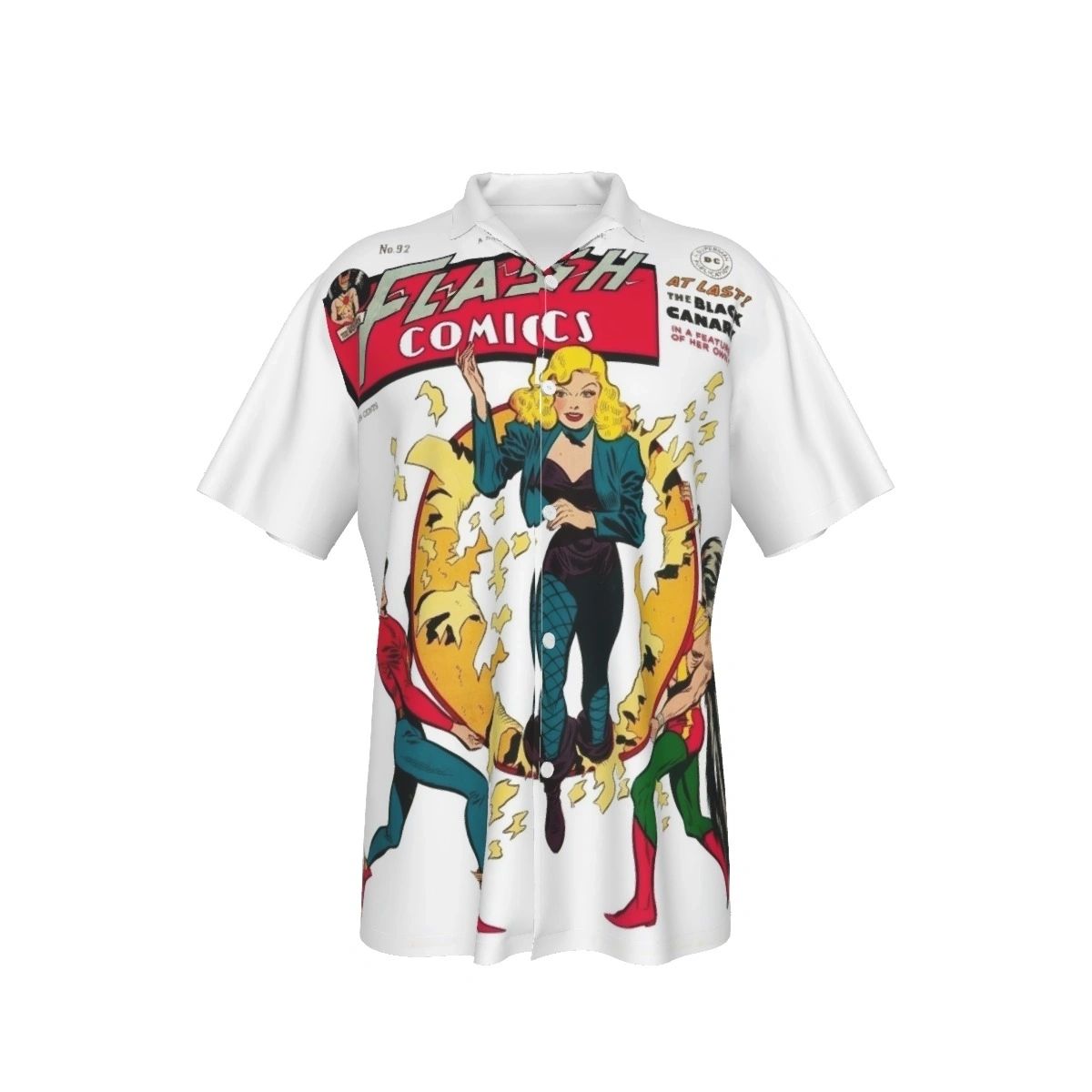 FLASH COMICS 92 ALL OVER PRINT SHIRT AND TANK TOP- BLACK CANARY 1ST APPEARANCE