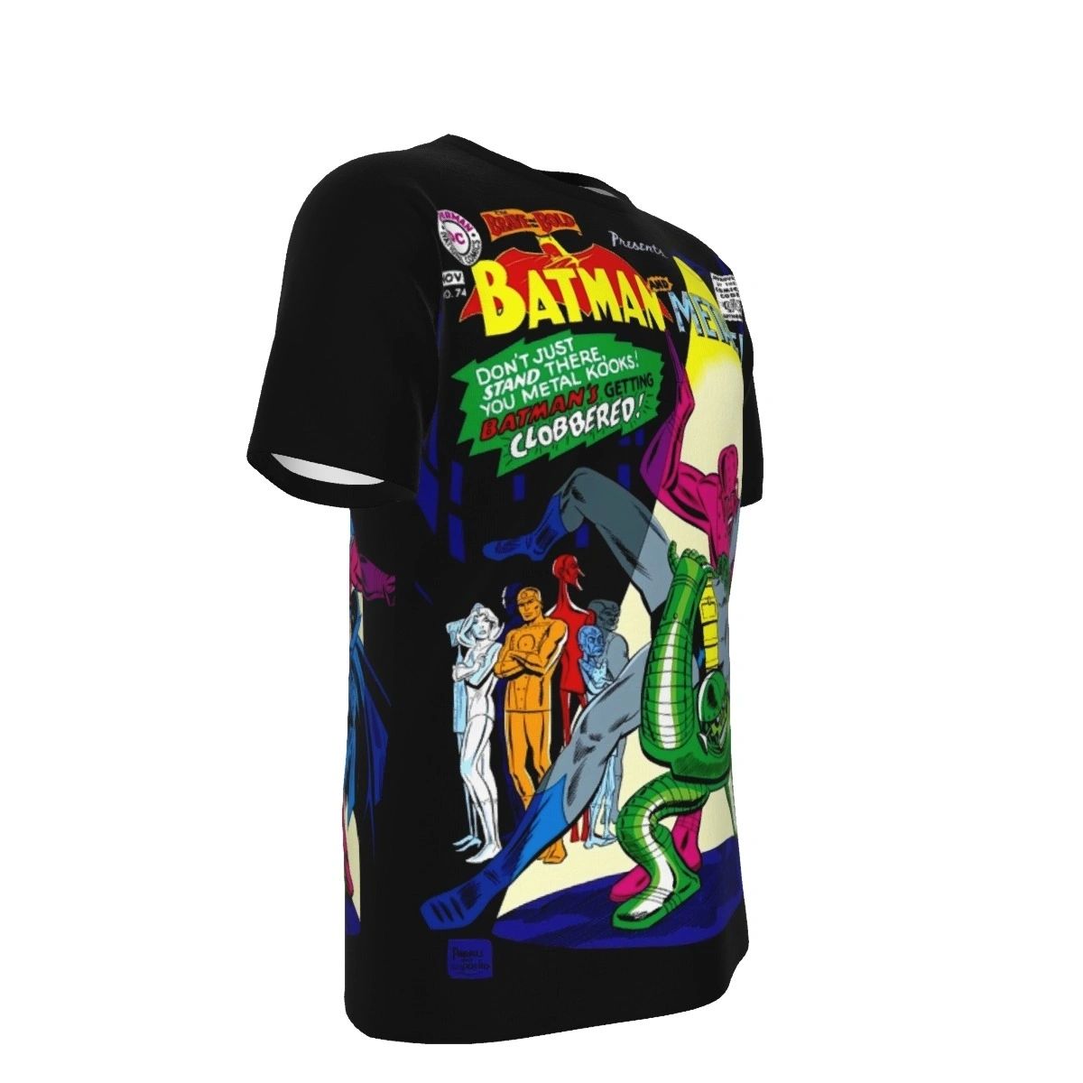 BRAVE AND THE BOLD 74 ALL OVER PRINT SHIRT AND TANK TOP- METAL MEN BATMAN