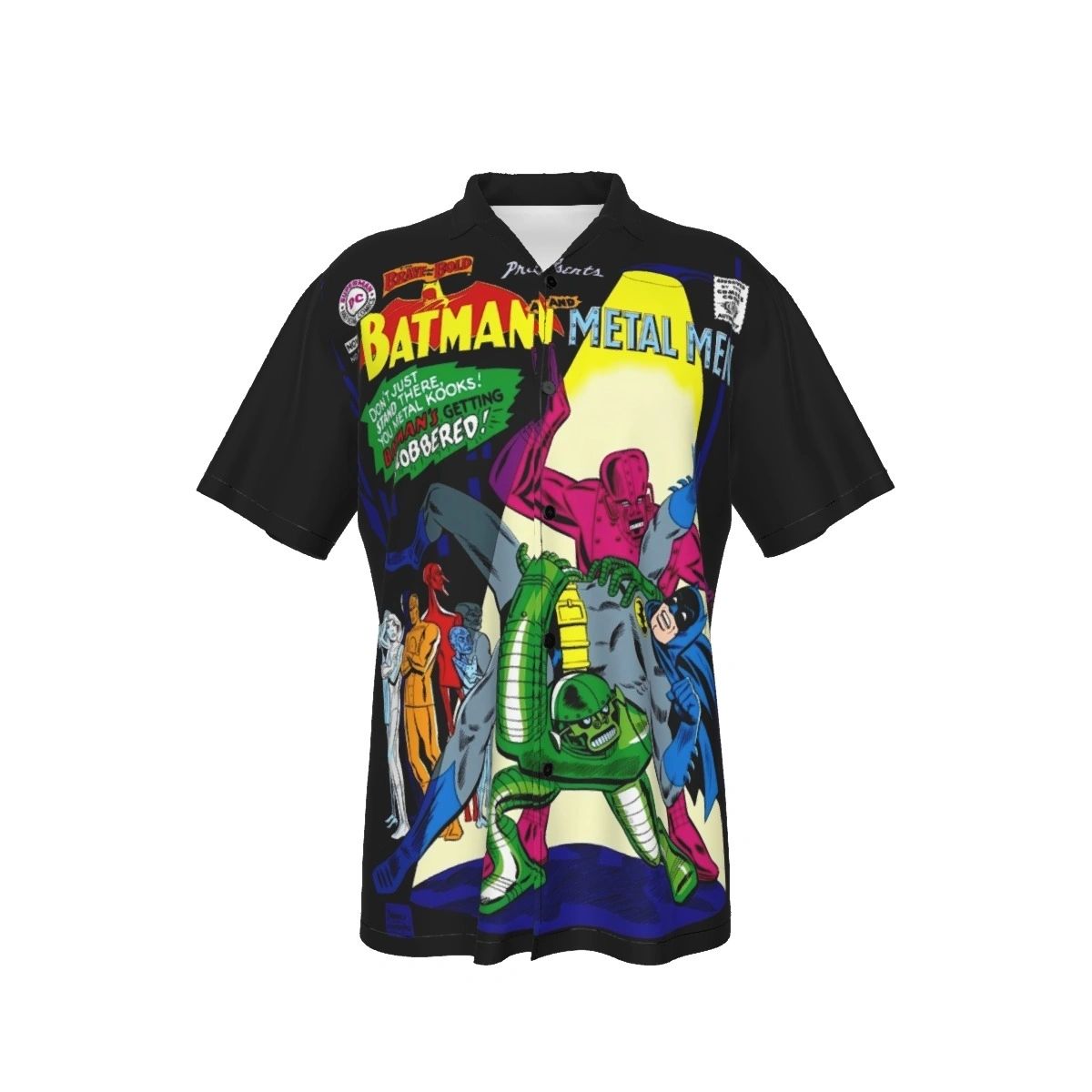 BRAVE AND THE BOLD 74 ALL OVER PRINT SHIRT AND TANK TOP- METAL MEN BATMAN