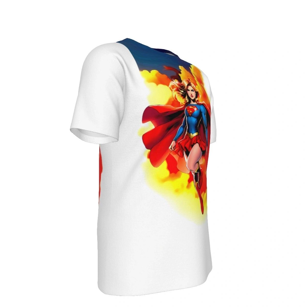 SUPERGIRL EARTH 1 READY ALL OVER PRINT SHIRTS- JLA READY