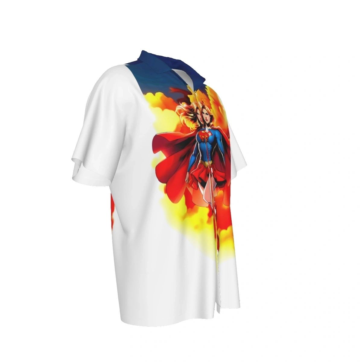 SUPERGIRL EARTH 1 READY ALL OVER PRINT SHIRTS- JLA READY