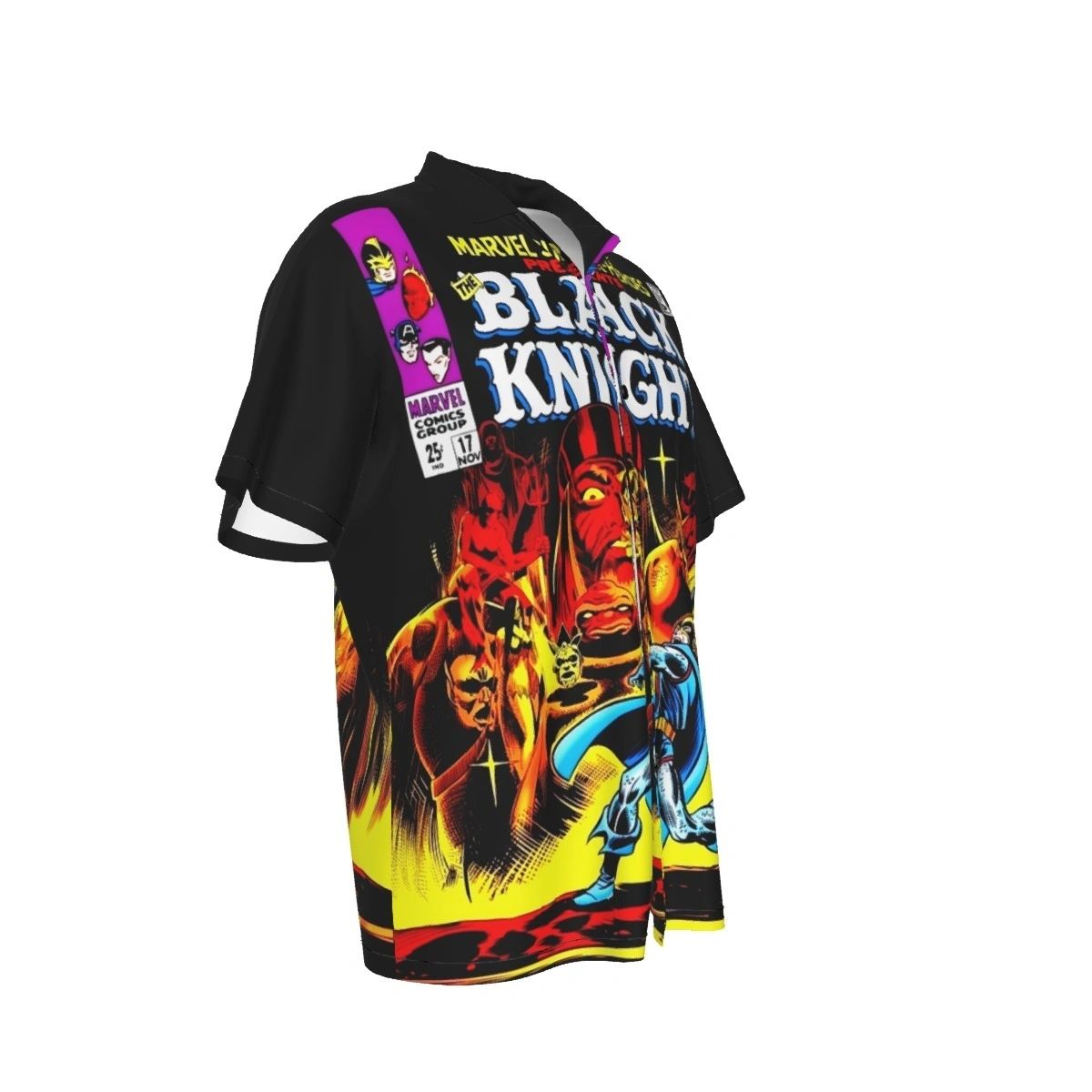 MARVEL SUPERHEROES 17 ALL OVER PRINT SHIRT AND TANK TOP -BLACK KNIGHT