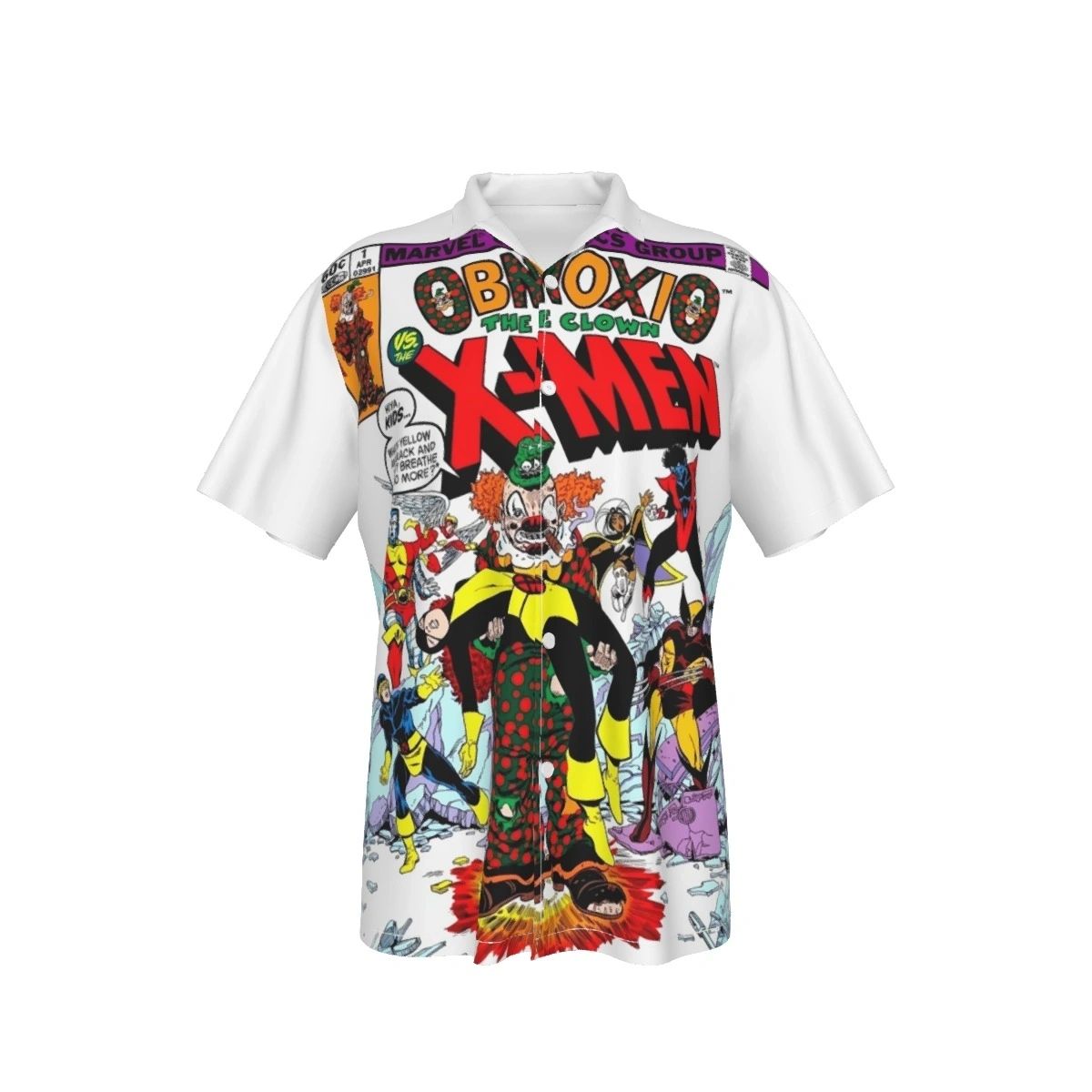 OBNOXIO THE CLOWN VS XMEN ALL OVER PRINT SHIRT AND TANK TOP