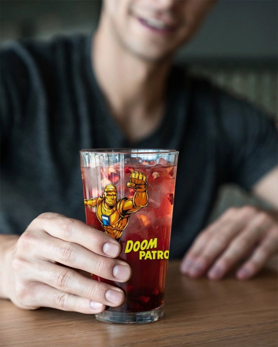 ROBOTMAN READY Pint Glass (with Free Shipping) -DOOM PATROL