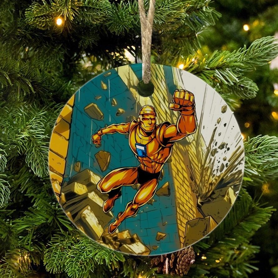 ROBOTMAN READY CHRISTMAS TREE ORNAMENT - DOOM PATROL